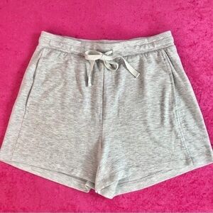 LOU & GREY SP Grey Sweatshirt Shorts S PETITE Adjustable Tie Elastic Waist NWT